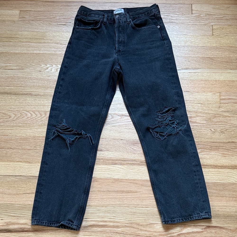 Agolde 90s pinch distressed black Jeans size 27